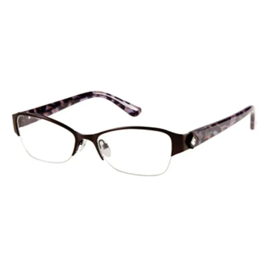 Marciano By Guess GM 210 Purple Pur Semi Rim Metal Eyeglasses Frame 53-17-135 AB