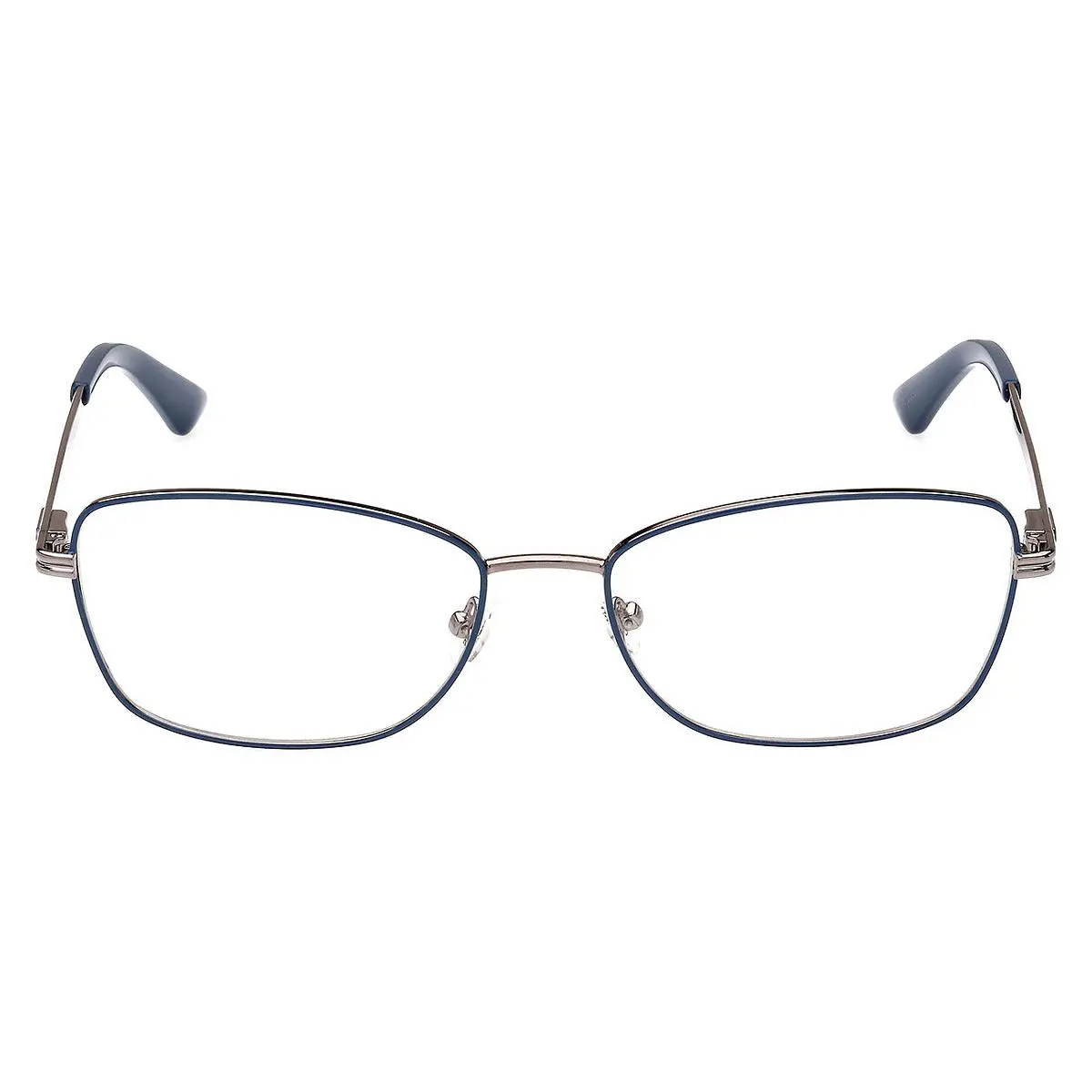 Guess GU2940 Eyeglasses Women Shiny Blue Rectangle 54mm
