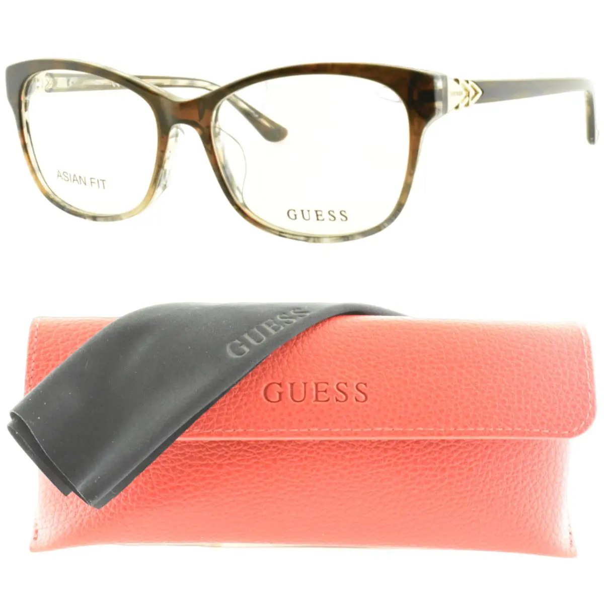 Guess GU 1878 001 Black Rectangle Full Rim Mens Optical Frames