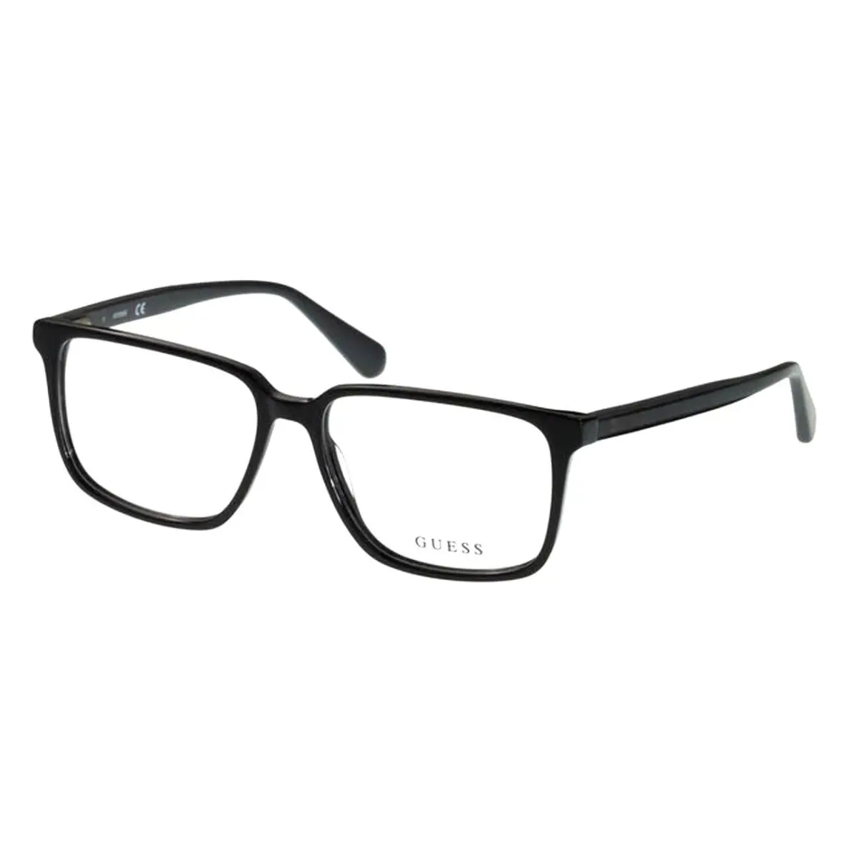Guess Eyeglasses GU50047 001 52-15 150 Black Square Frames w/ Spring Hinges