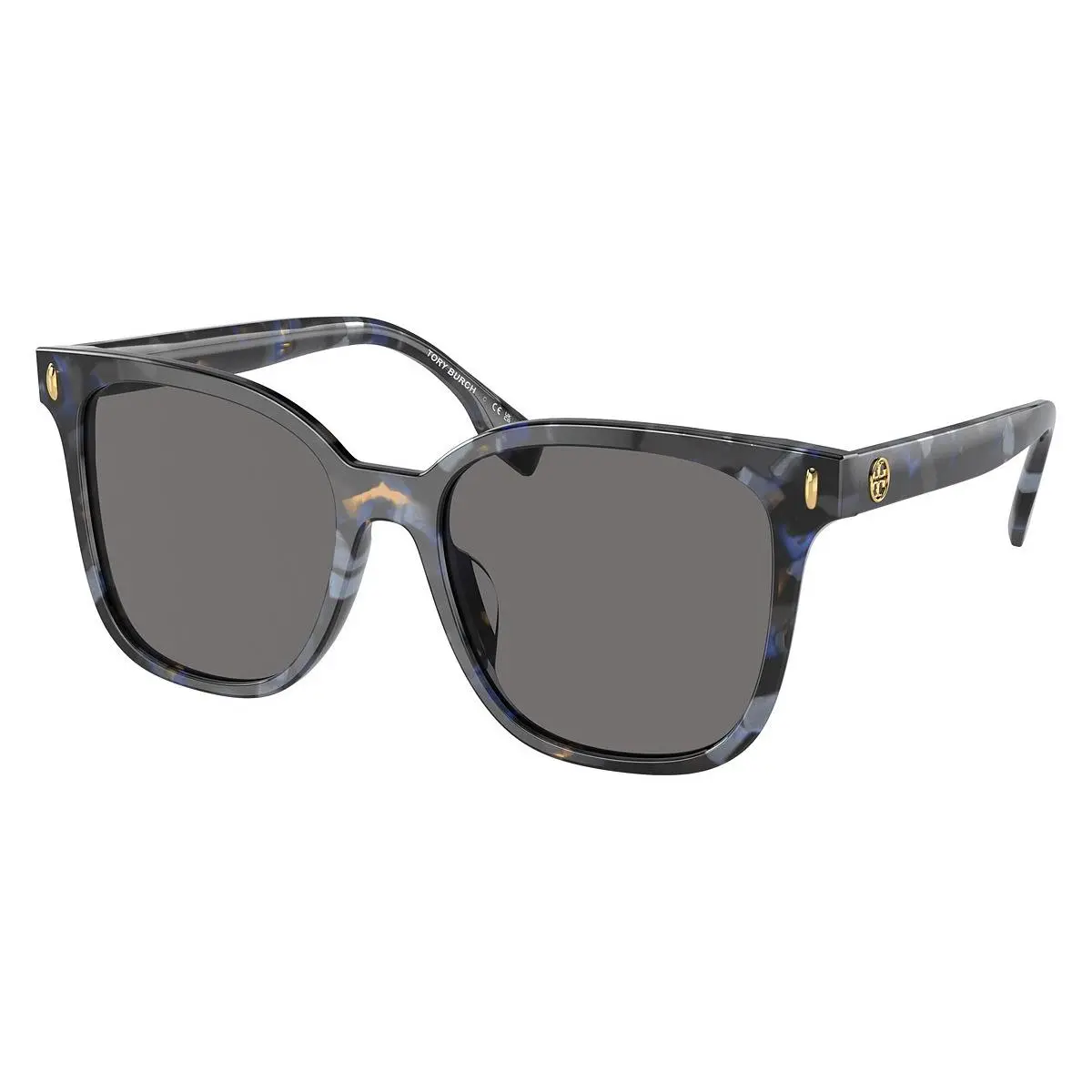 Tory Burch Woman Sunglasses TY7203U 195787 53mm Blue Tortoise - Grey Lens