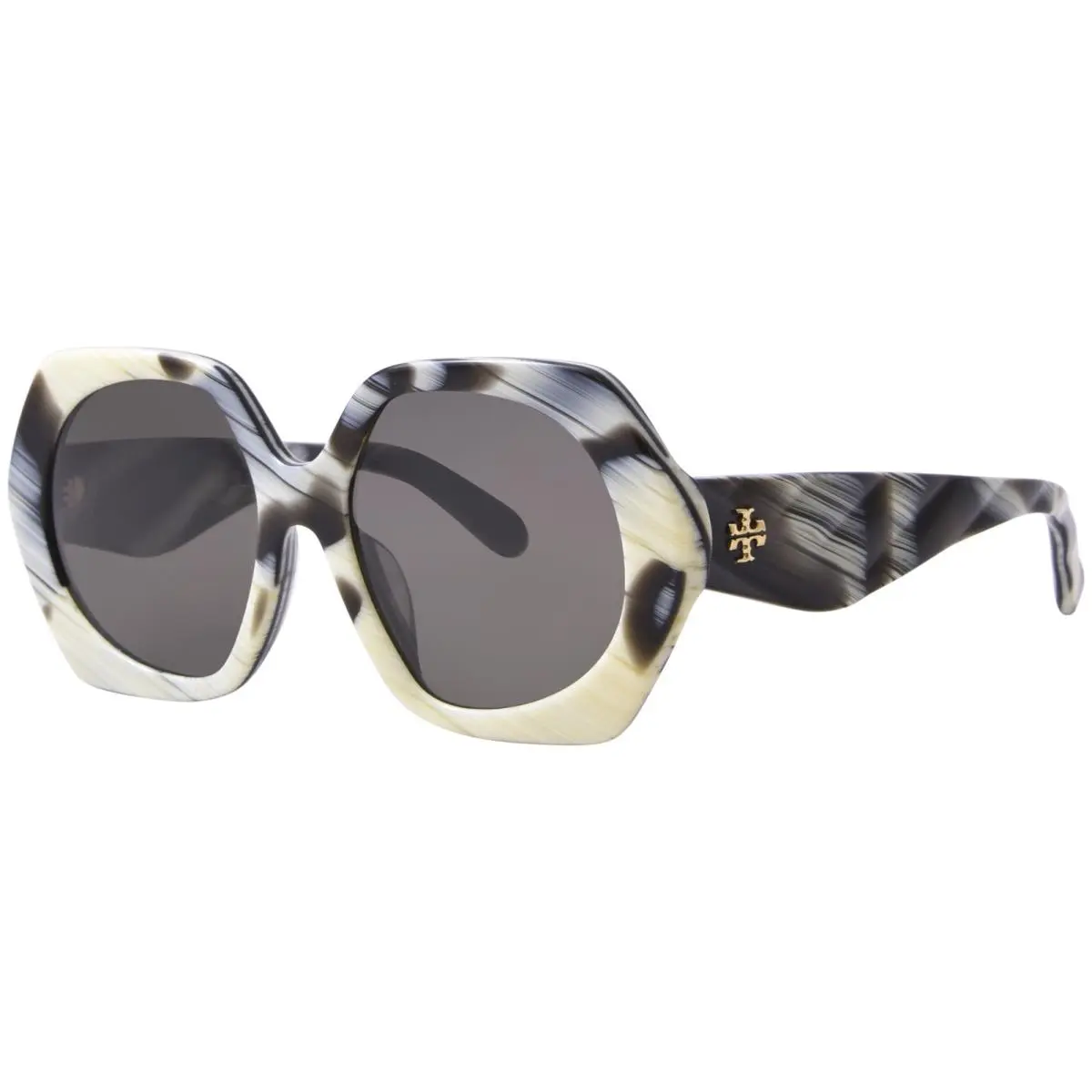 Tory Burch TY7195U 194203 Sunglasses Women`s Brown Horn/ivory/brown Lenses 55mm