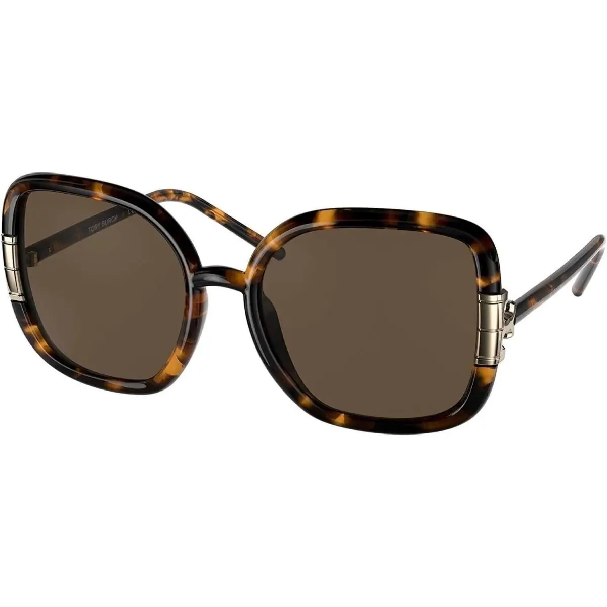 Tory Burch TY9063U 56mm Women`s Sunglasses Dark Tortoise/solid Brown