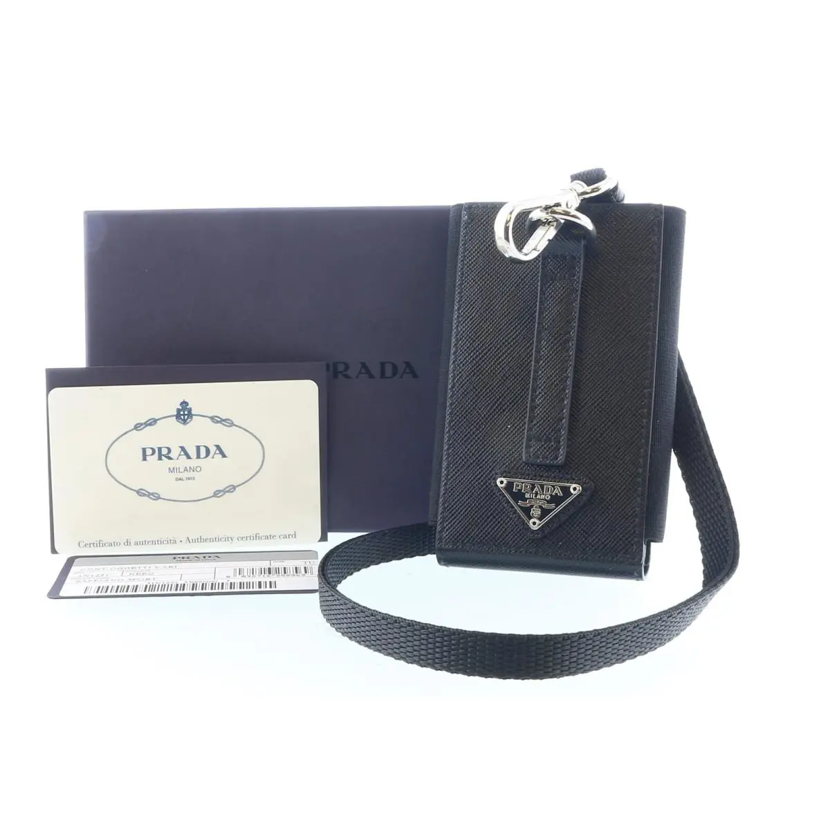 Prada Brown Leather Signature Small Ipod Case Accessory Bag Charm