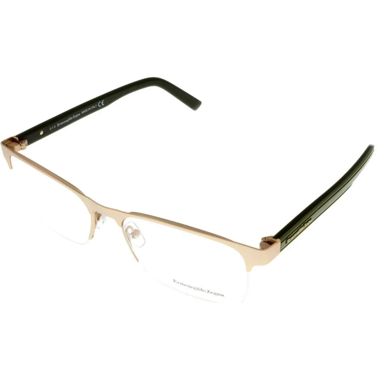 Eyewear Frame Matte Black Semi Rimless EZ5023 029 by Ermenegildo Zegna