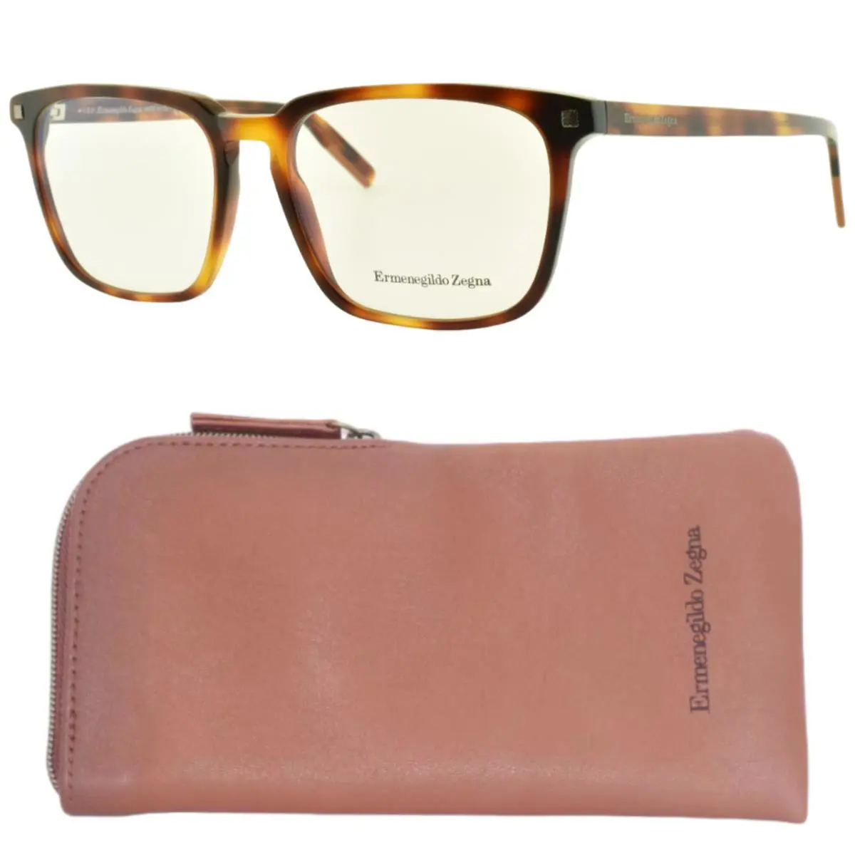 EZ5201 052 Dark Tortoise Square Full Rim Mens Frame by Ermenegildo Zegna