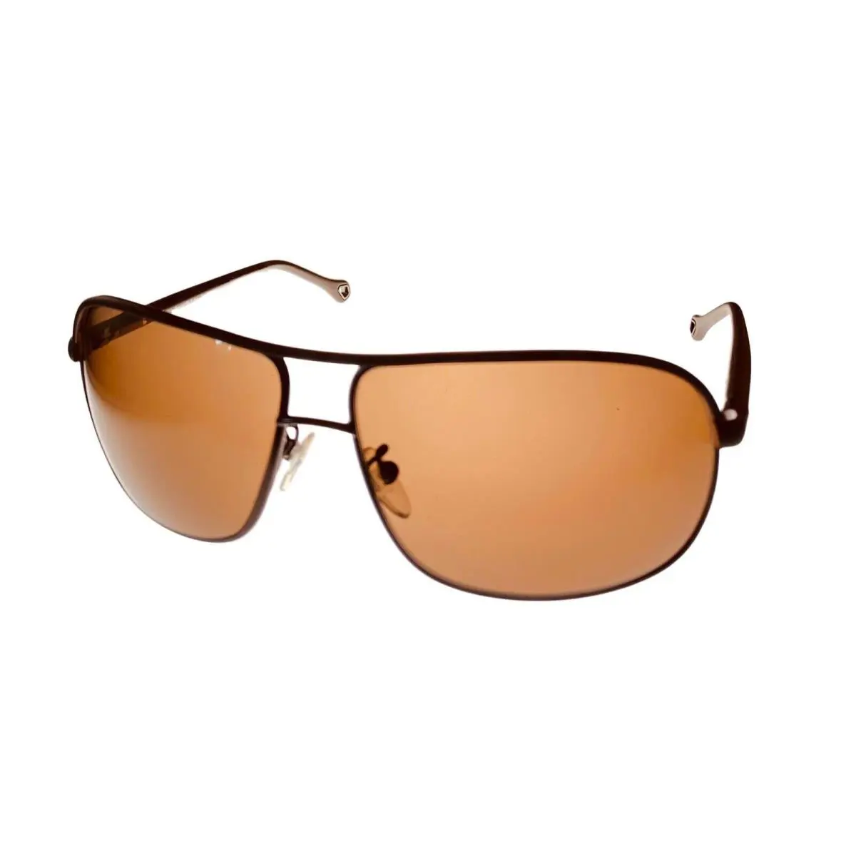 Zegna Ophthalmic Men Black Soft Square Metal Polarized Sunglass SZ205 Q93P. 55mm