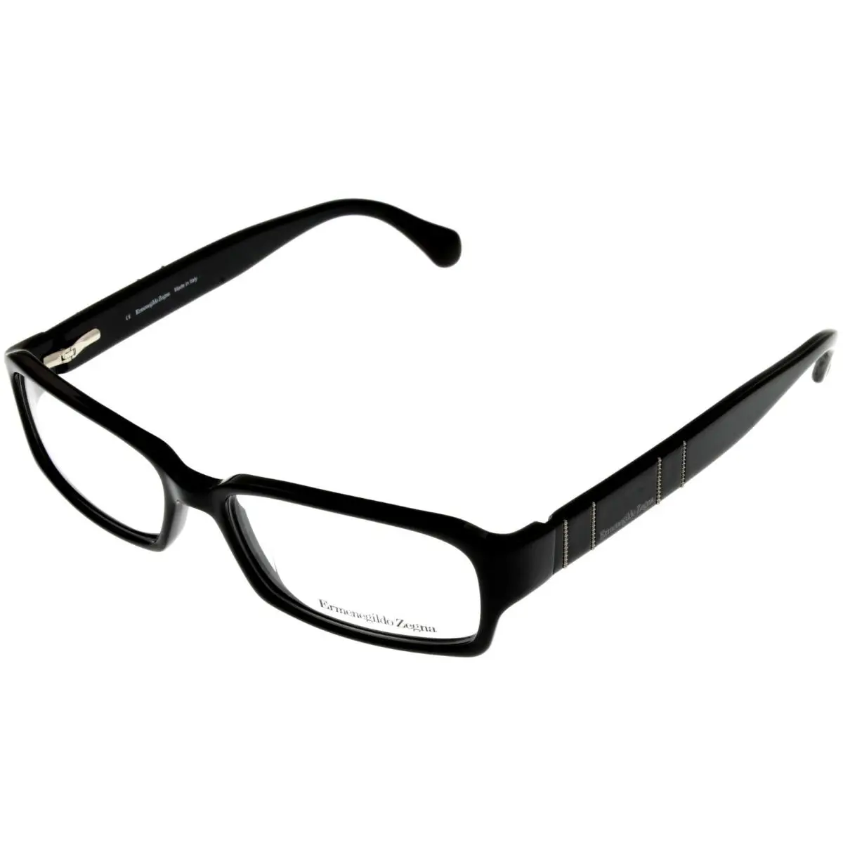 Eyeglasses Frame Unisex Rectangular VZ3504 700 Black by Ermenegildo Zegna