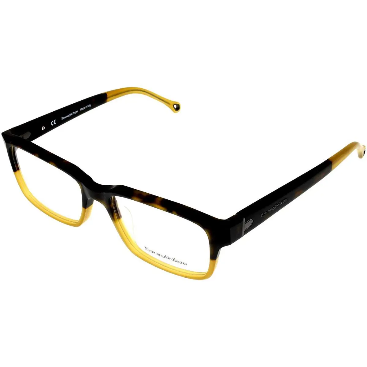 Eyeglasses Frame Unisex Brown Rectangular VZ3666 AR5M by Ermenegildo Zegna