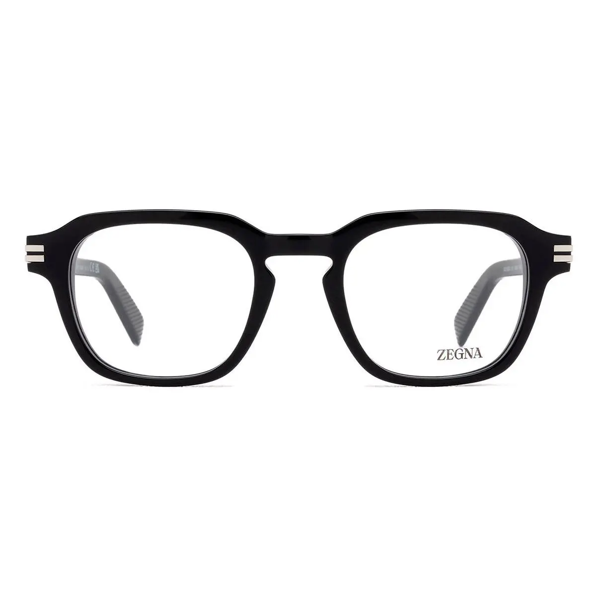 EZ5282 Eyeglasses Men Shiny Black 50mm by Ermenegildo Zegna
