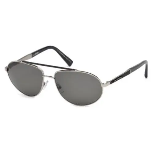 Zegna Sunglasses EZ 0037 14D Polarized Shiny Gunmetal / Smoke 61 mm no Case by Ermenegildo Zegna