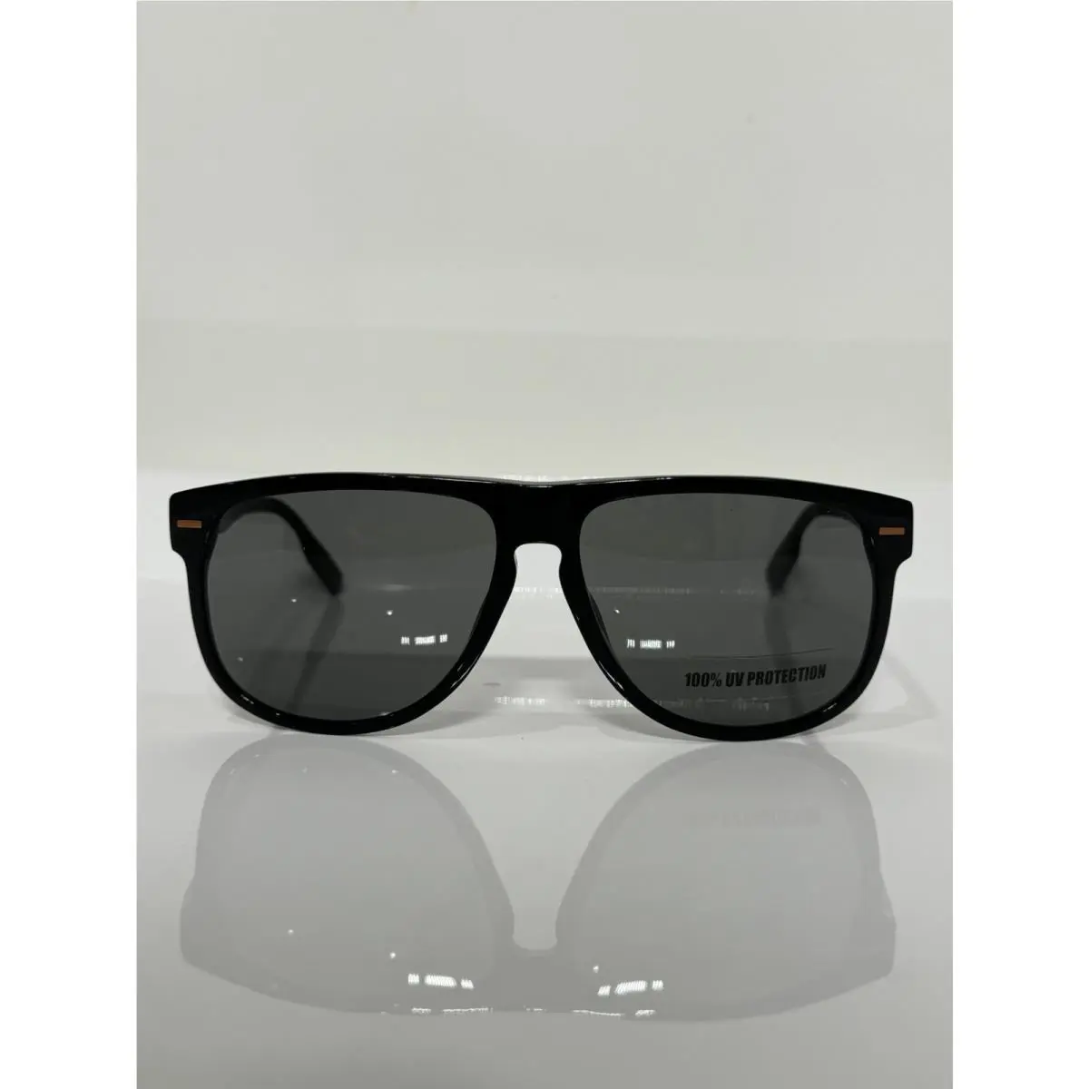 Ermenegildo Zegna 201 01A Black Bold Acetate Men’s Sunglasses 60mm