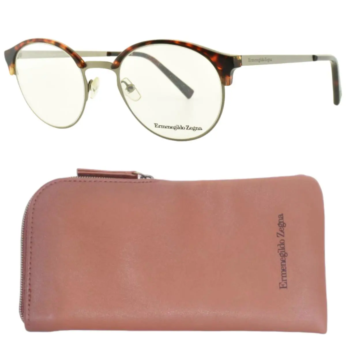 Eremenegildo Zegna EZ5015 053 Dark Havana Round Full Rim Mens Optical Frame by Ermenegildo Zegna