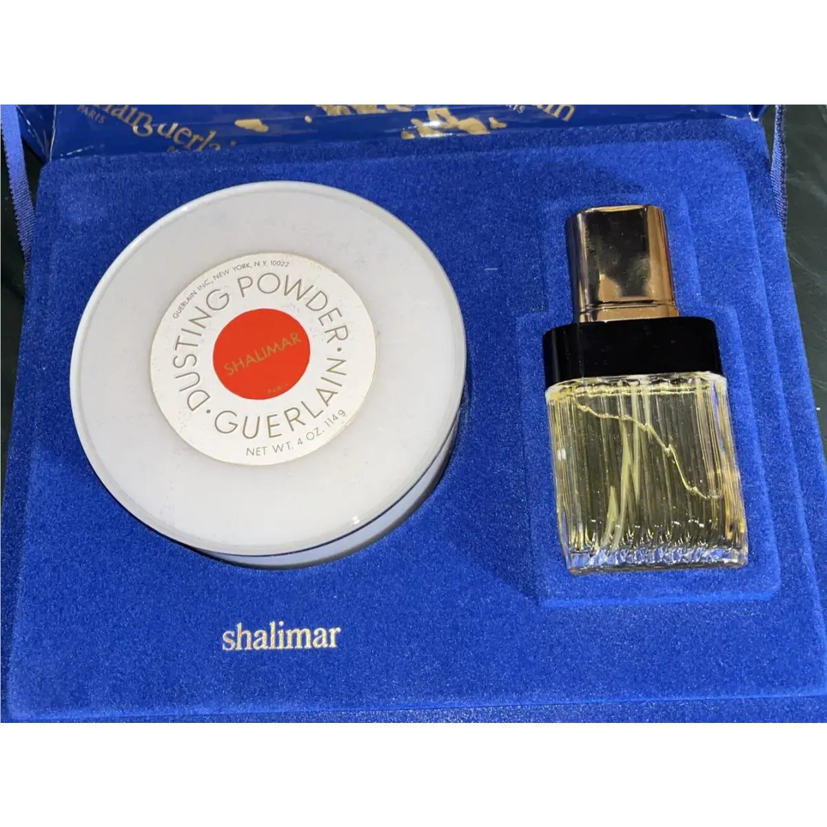 Vintage Guerlain Shalimar Eau De Toilette Dusting Powder Gift Set