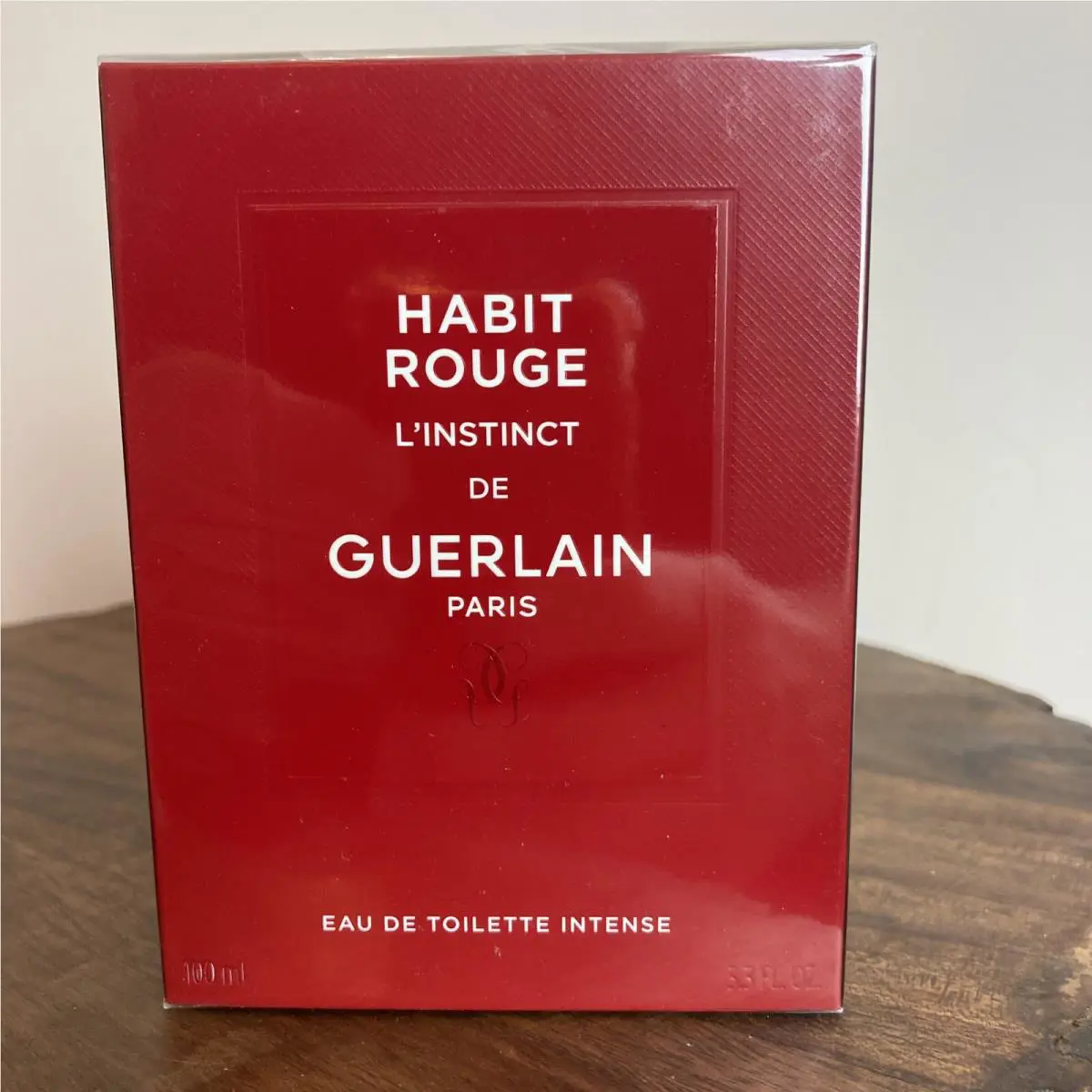 Guerlain Habit Rouge L`instinct Edt Intense Men`s 3.3oz/100ml