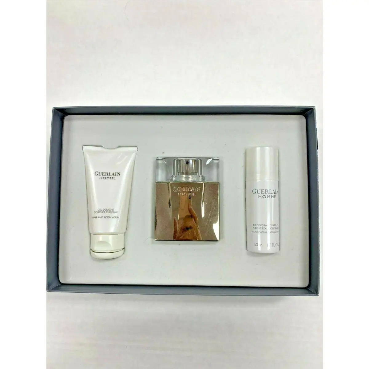 Guerlain Homme Men 2.7OZ Eau-de-toilette Spray Perfumed Deodorant and Body Wash