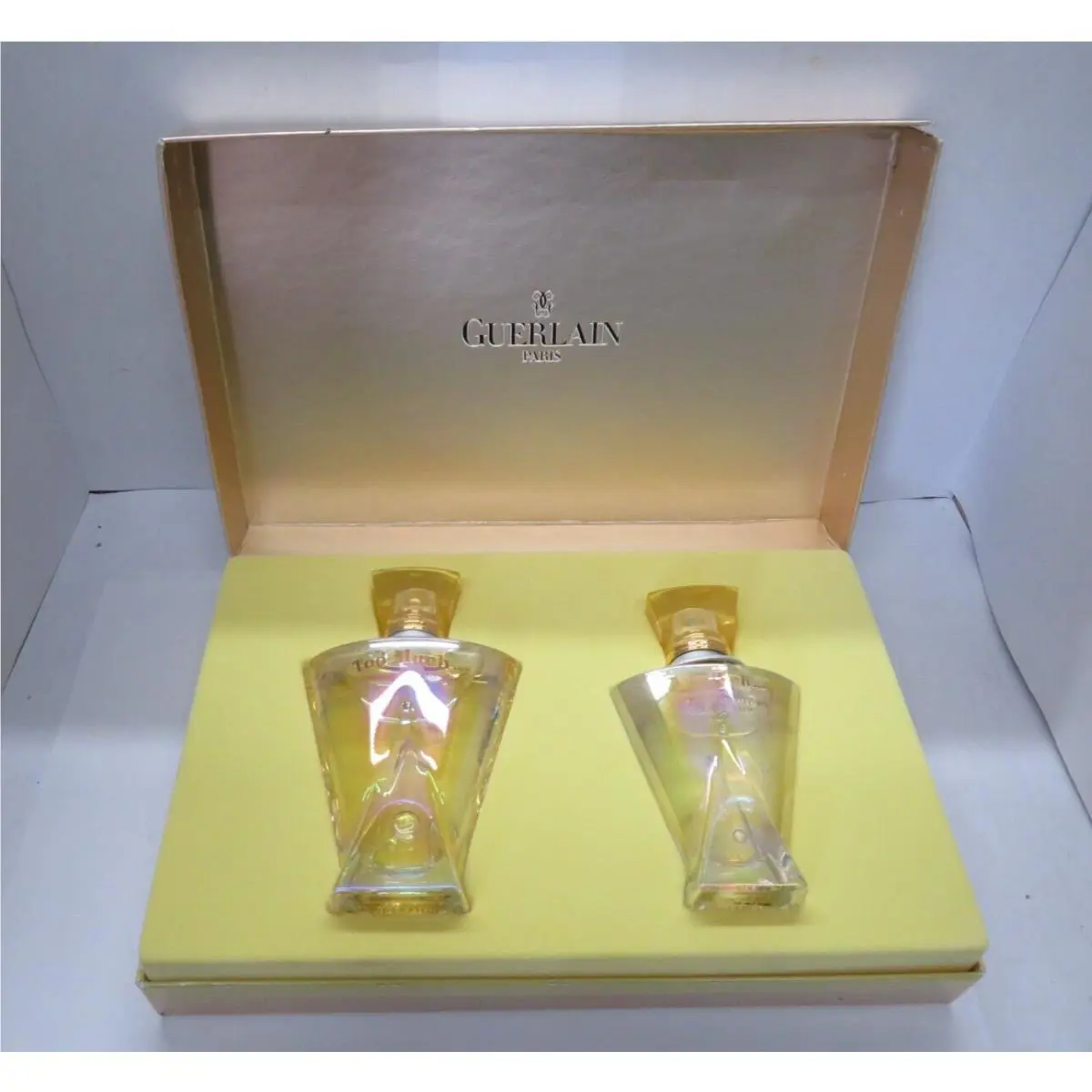 Guerlain Too Much Set: Eau DE Toilette 1.7 oz + Satin Body Dew Spray Read Descr