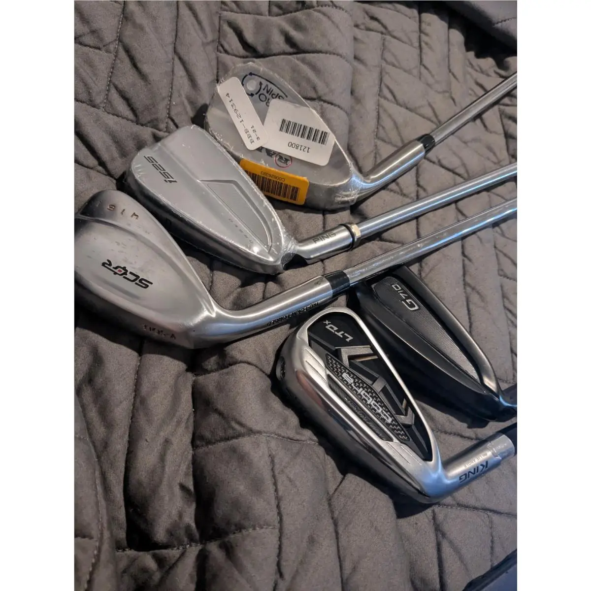 Left 7 Iron Demos and Wedges.ping I525 G710 Cobra King Ltdx One.scor Ram Wedge