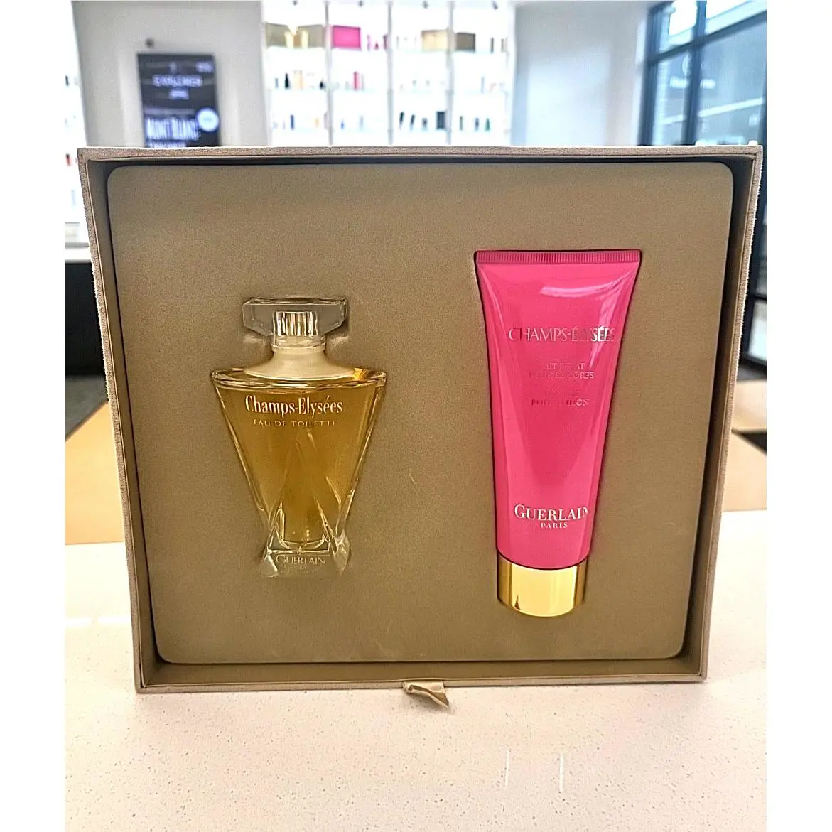 Champs Elysees Guerlain 1.7 oz Edt Spray + 3.4 oz Radiant Body Lotion