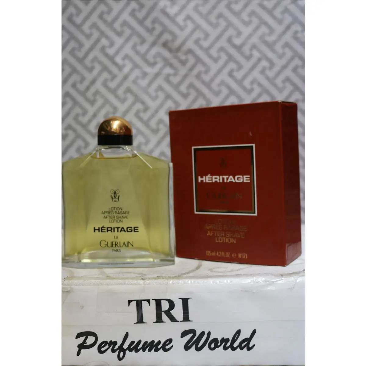Heritage de Guerlain After Shave Lotion Splash 4.2 Fl. Oz. 125 ml Vintage Rare