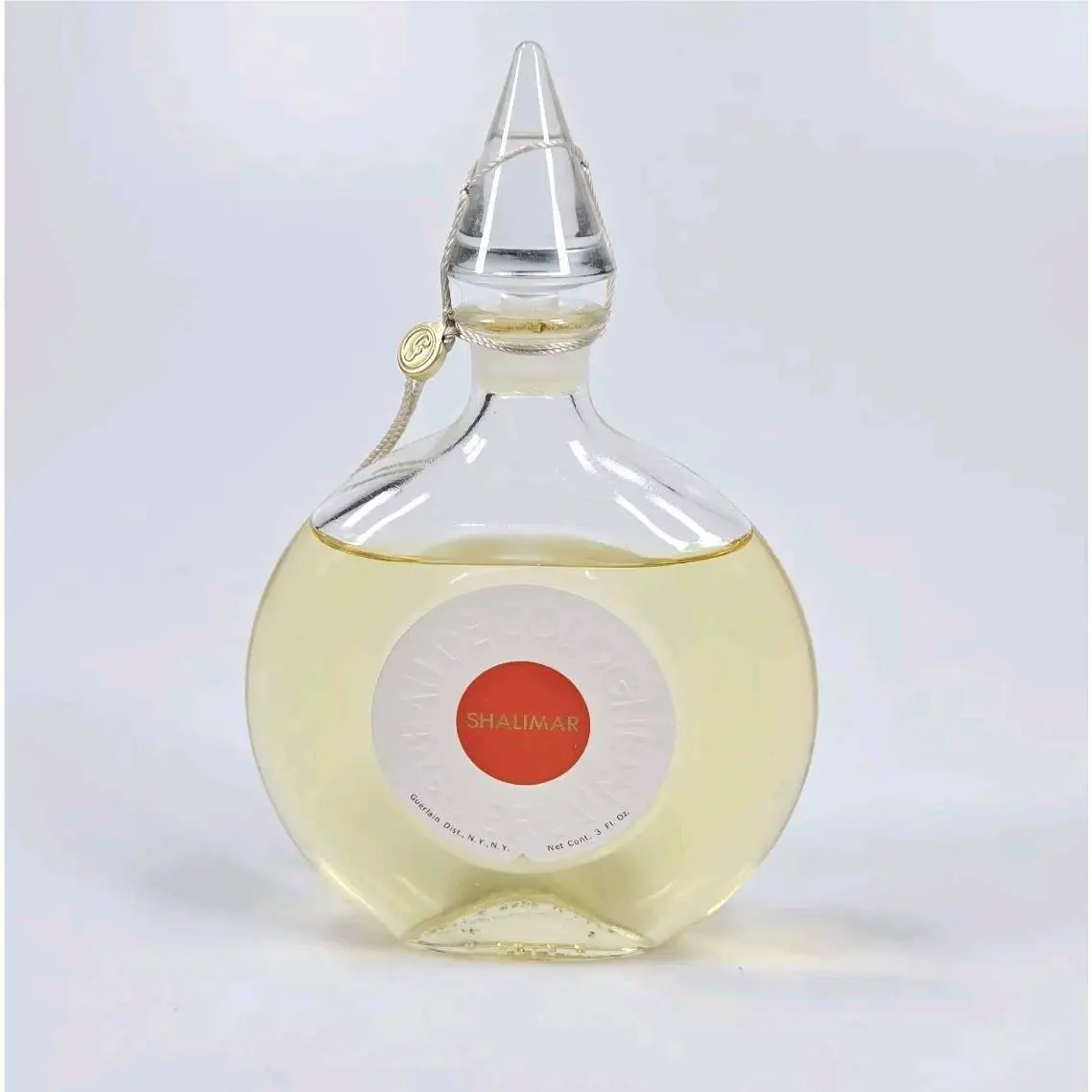 Guerlain Shalimar Vintage Eau De Cologne 3 Oz France Red Dot