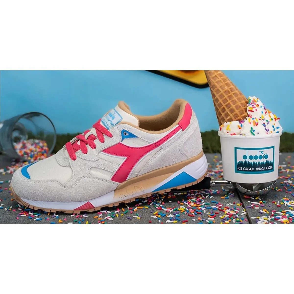 Diadora shoes - N9002 - N9002 - Gray, Tan, Pink, Beige 10
