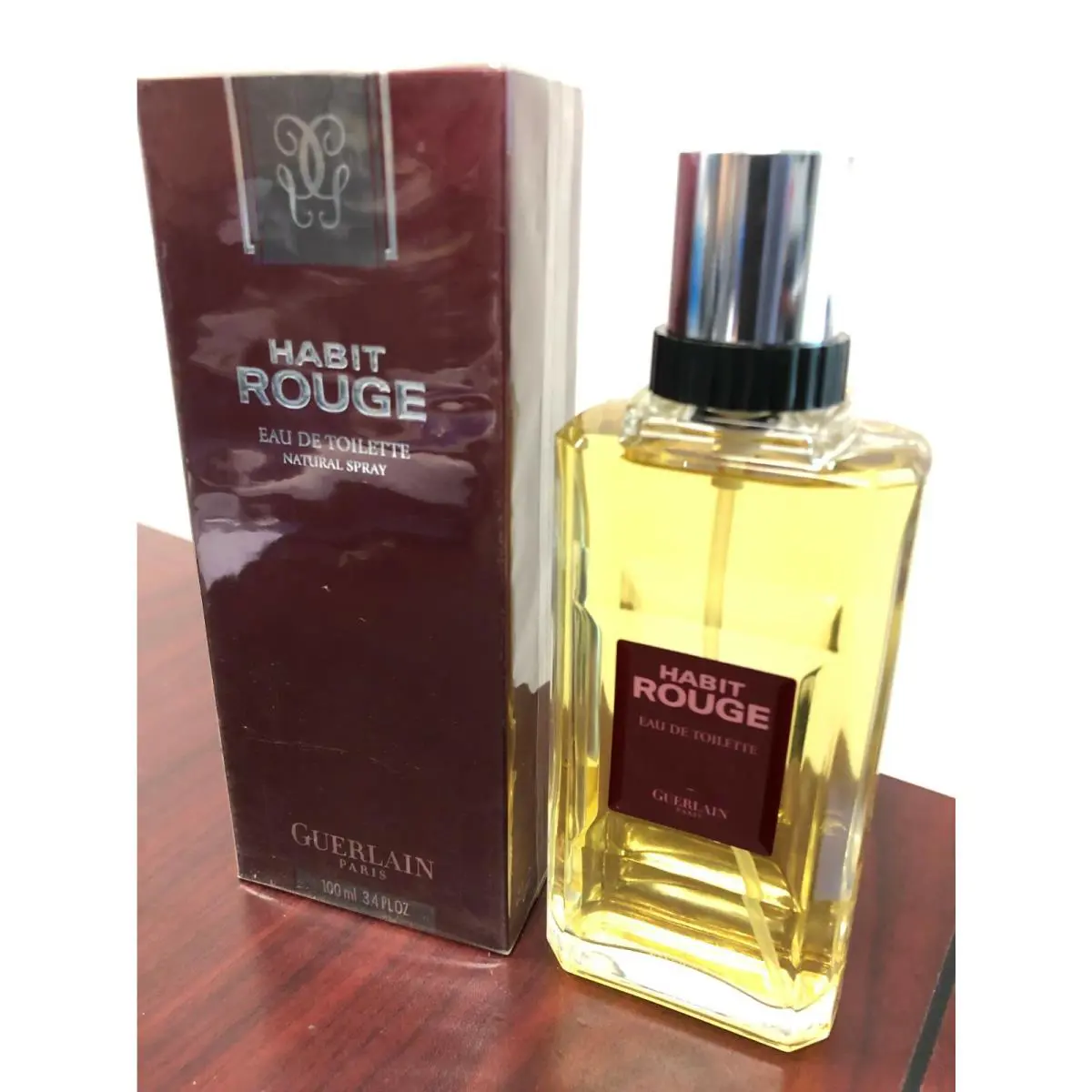 2002 Habit Rouge by Guerlain Paris 3.4 FL oz / 100 ML Edt Spray Batch 2G02