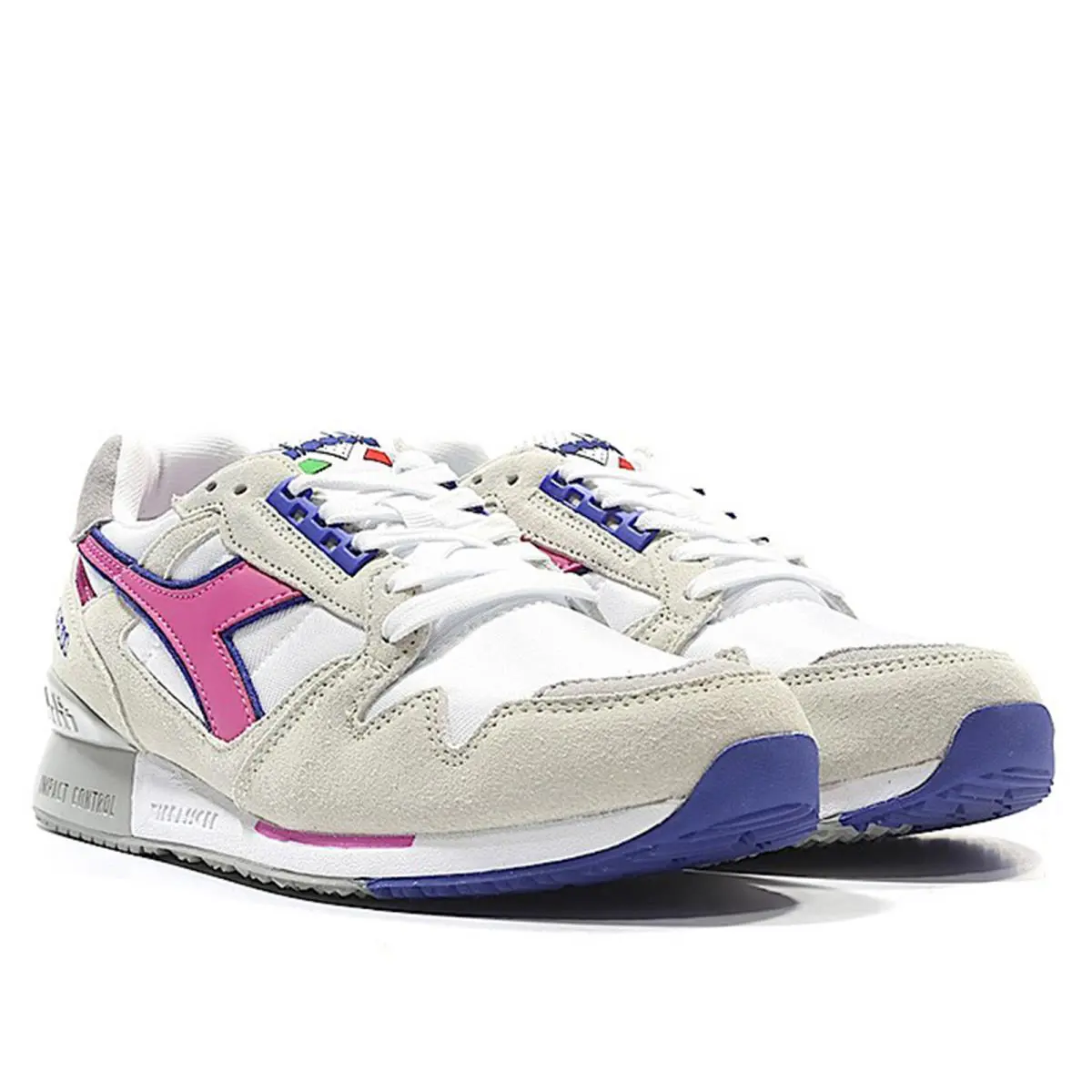 Diadora shoes - IC 4000 NYL - NYL - C2375 - White/Tan/Pink 0