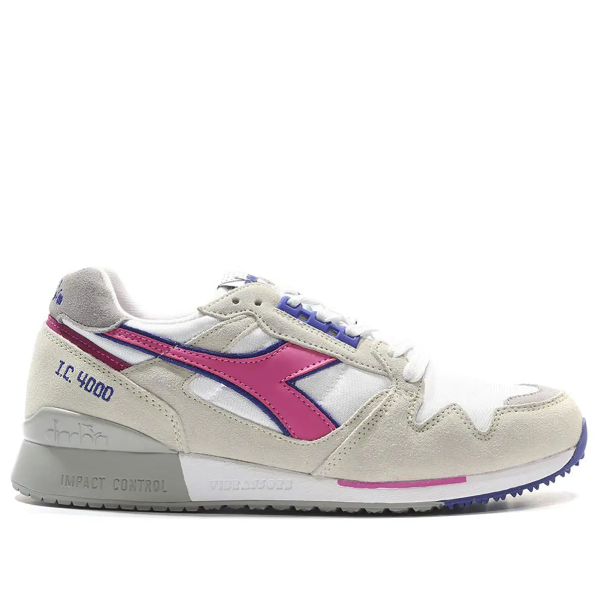 Diadora shoes - IC 4000 NYL - NYL - C2375 - White/Tan/Pink 1