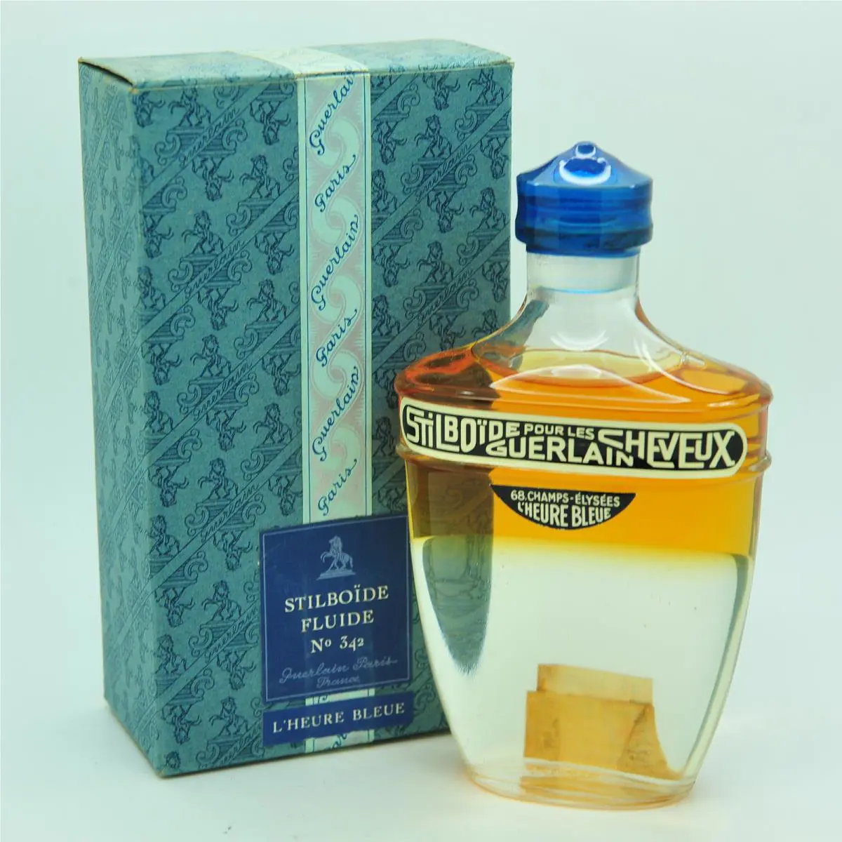 Vintage Guerlain L`heure Bleue 120ml Stilboide Fluid Cologne 1950’s