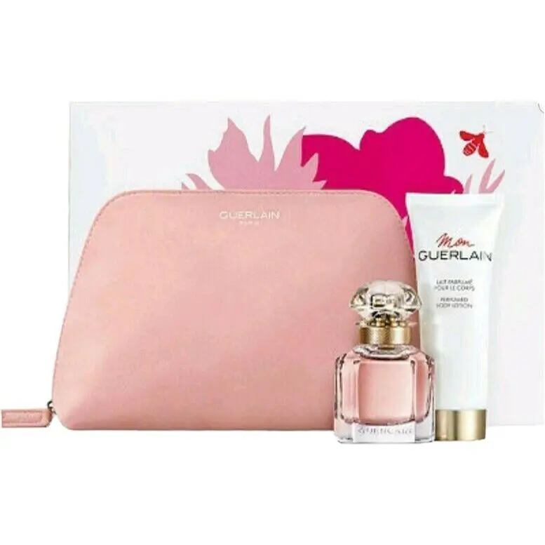 Mon Guerlain 1.0 oz Eau DE Parfum Spray 2.5 Lotion Set Women`s Perfume