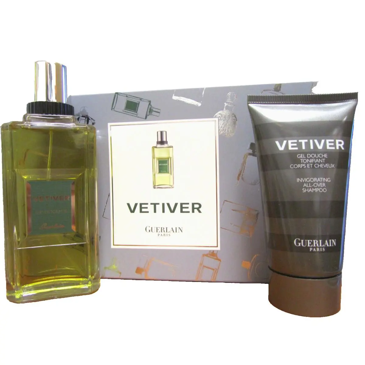 Vetiver BY Guerlain Gift Set Men Cologne 2 Pcs/ 3.4 OZ Edt +2.5OZ Shower Gel