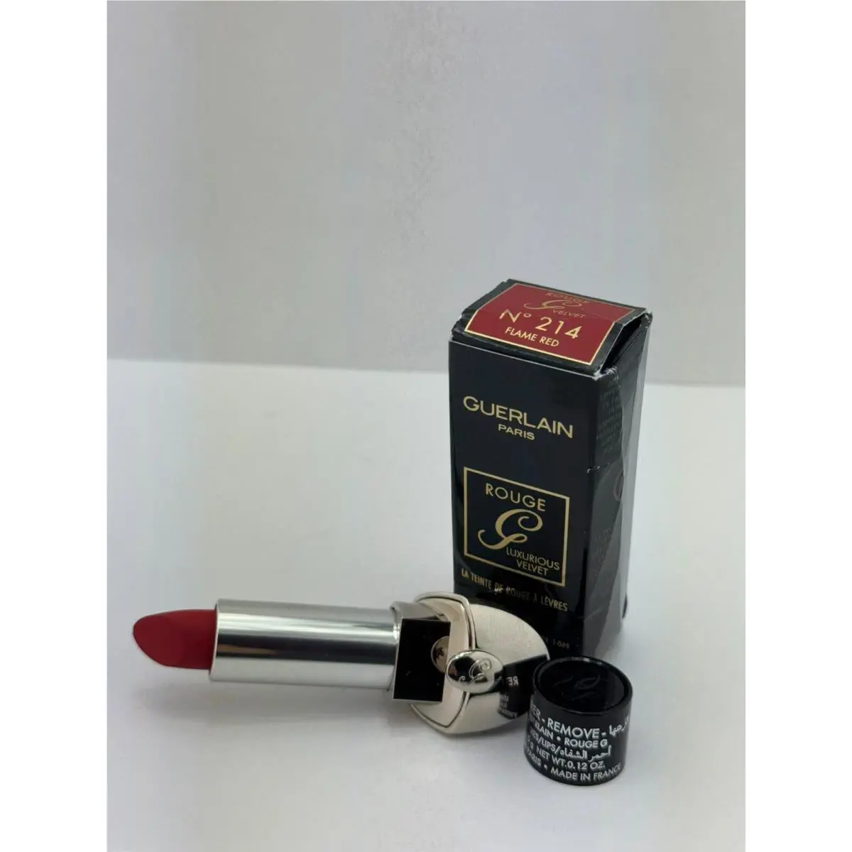 Guerlain Rouge G Velvet No. 214 Flam Red Lipstick- Customizable Case