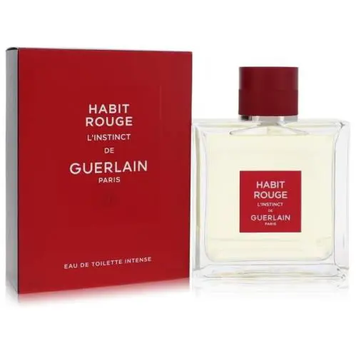 Habit Rouge L`instict by Guerlain 3.3 oz 100ml Eau de Toilette Intense Men