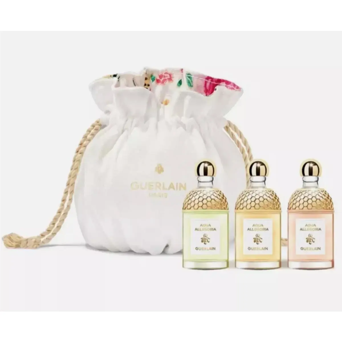 Guerlain Aqua Allegoria 3pc Edt Perfume Mini Splash 0.17oz/ 5 ml Pouch Set
