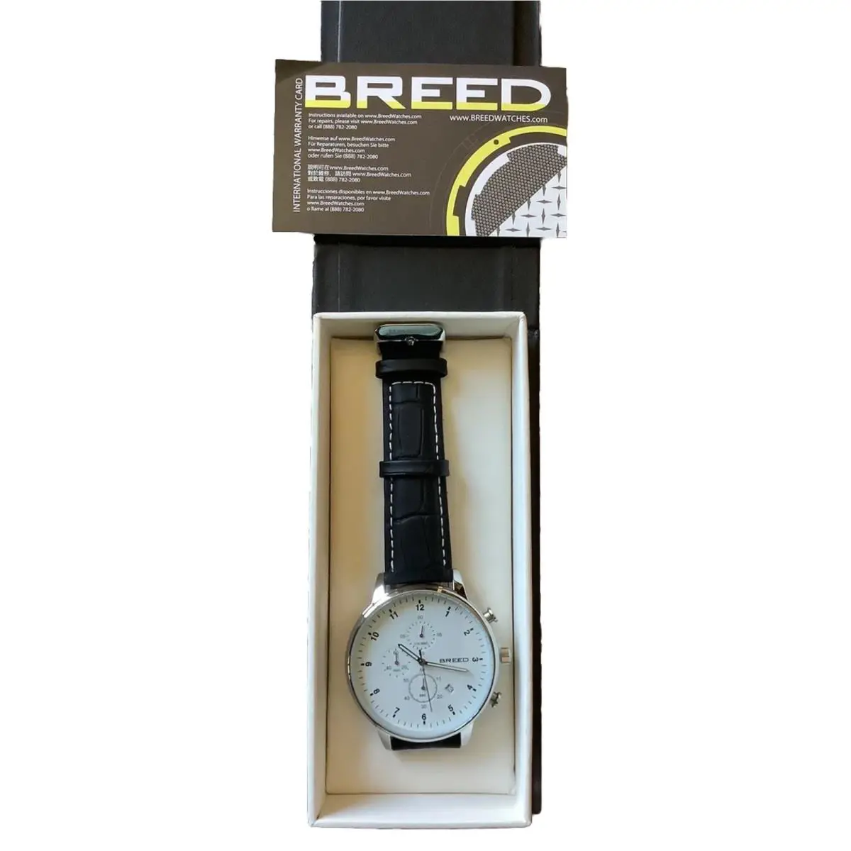 Watch Holden Black Band Chronograph Quartz Modern Classic Elegance by Breed