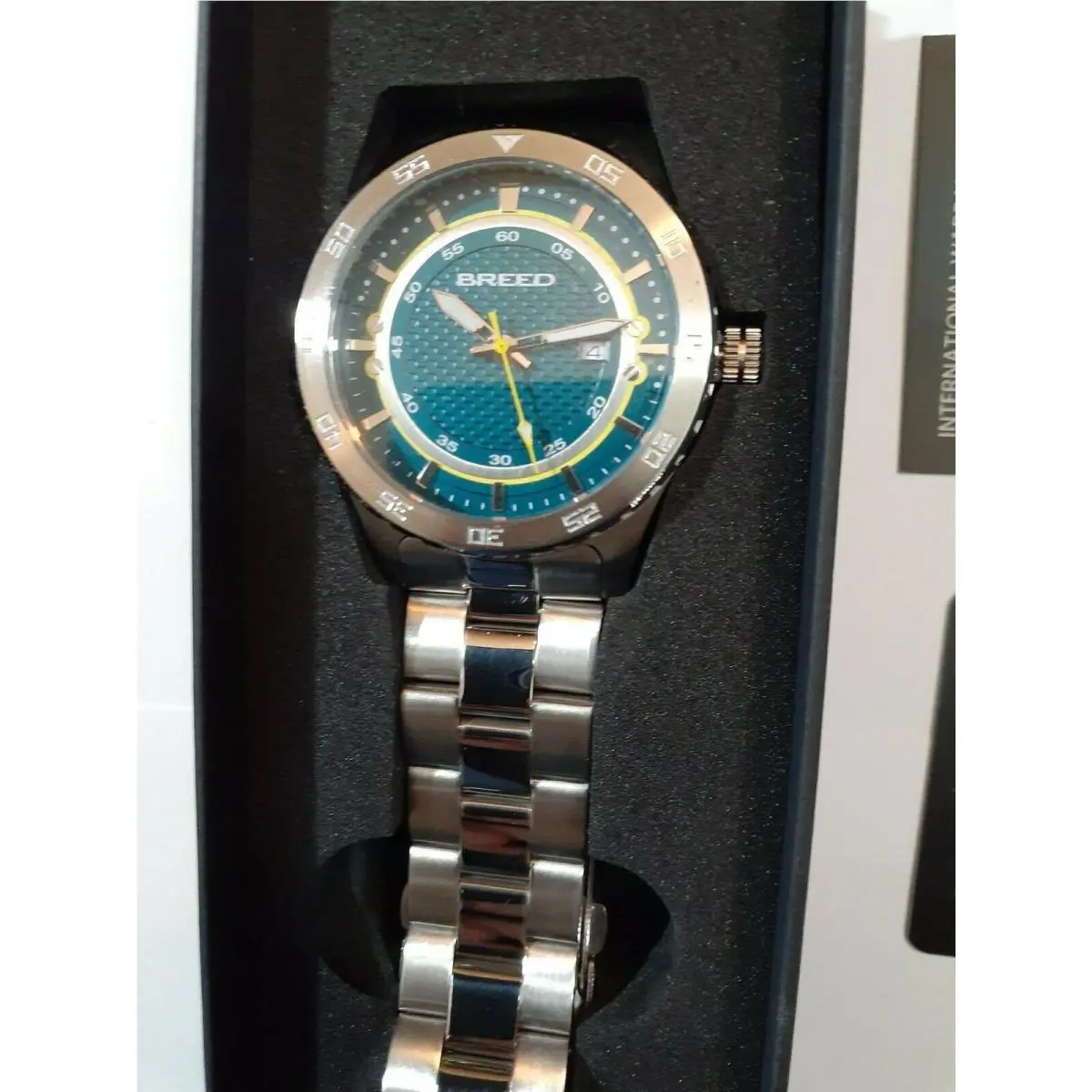 Brd 8403 Mens Stainless Steel Watch BRD8403 Green Teal by Breed