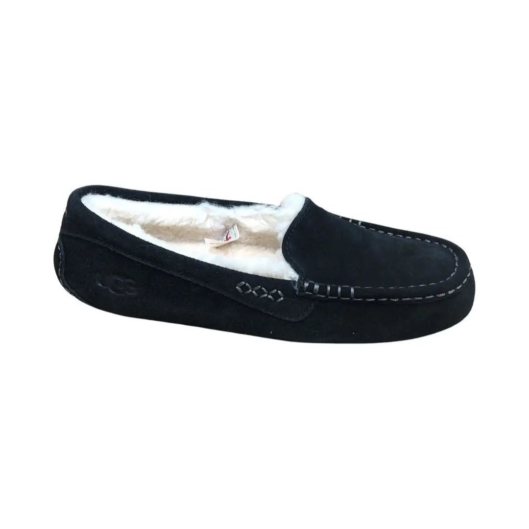 Ugg Women`s Ansley Slippers Slip On Shoes Suede Chestnut Black Light Grey by UGG