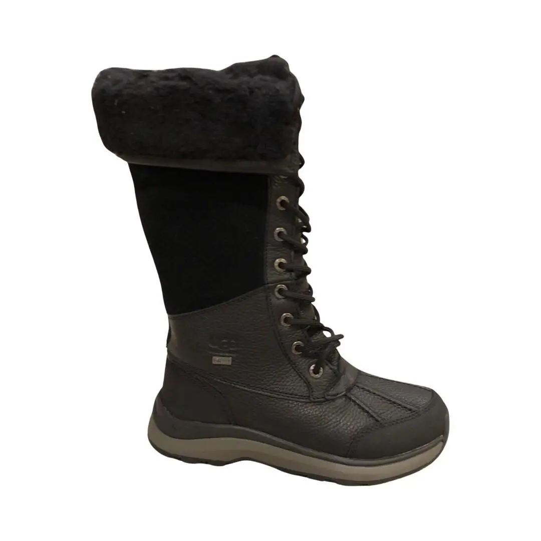 Ugg Women`s Adirondack Iii Tall Black Leather Wateproof Boots 1095142