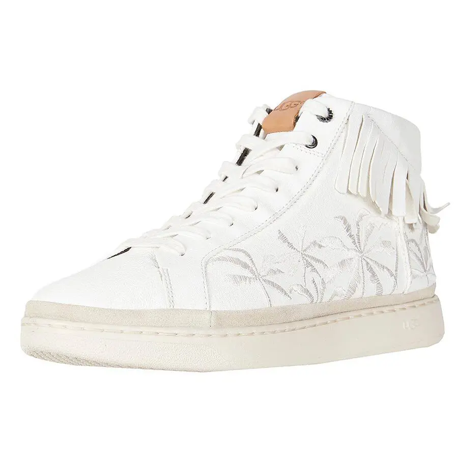 Ugg Brecken Lace High Fringe Palms Leather Men Shoes Sz. 13 - White