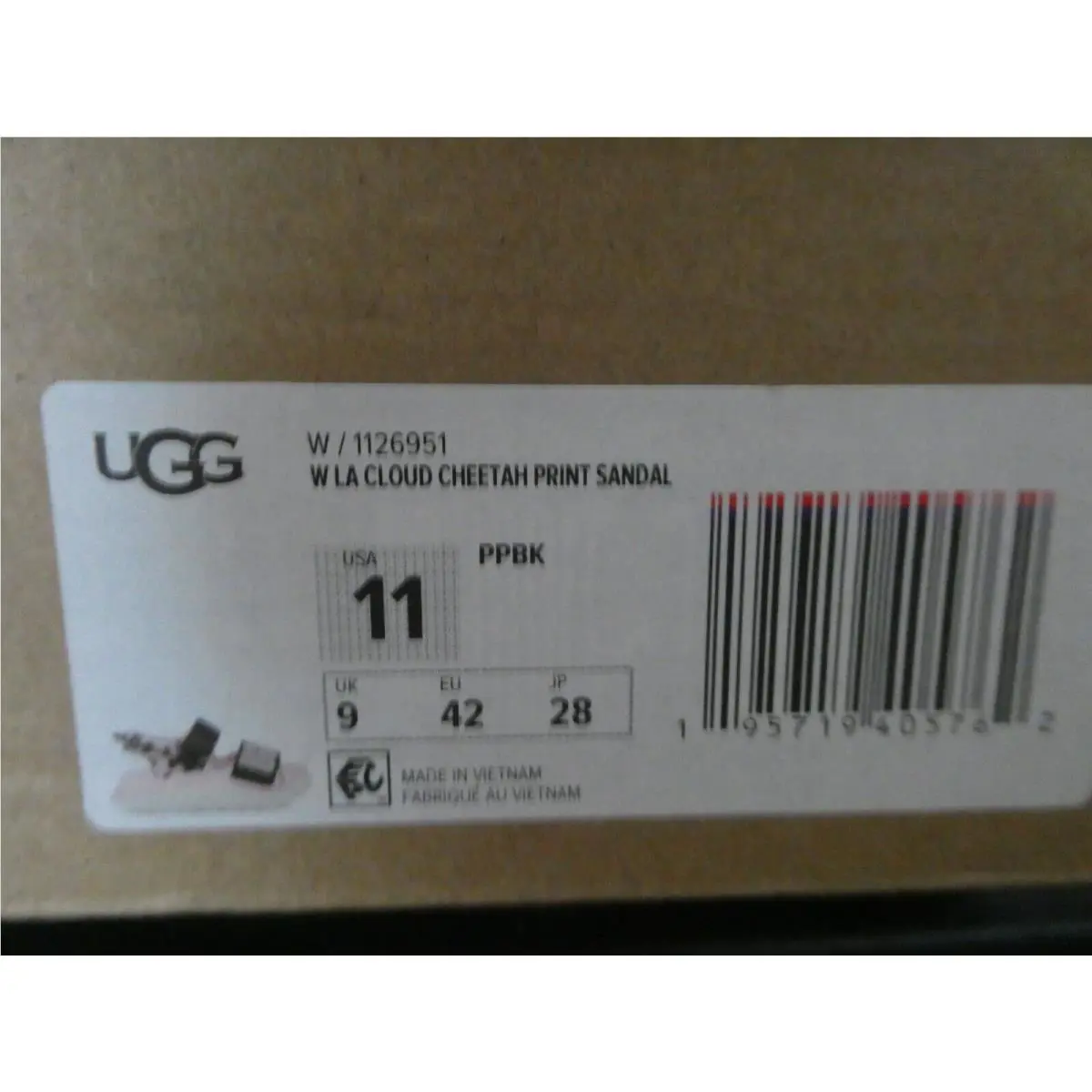 UGG shoes - UGG La Cloud Cheetah Print Sandal - Posie Pink/ Black 1