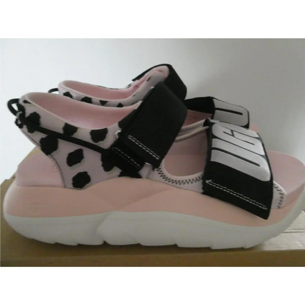 UGG shoes - UGG La Cloud Cheetah Print Sandal - Posie Pink/ Black 7