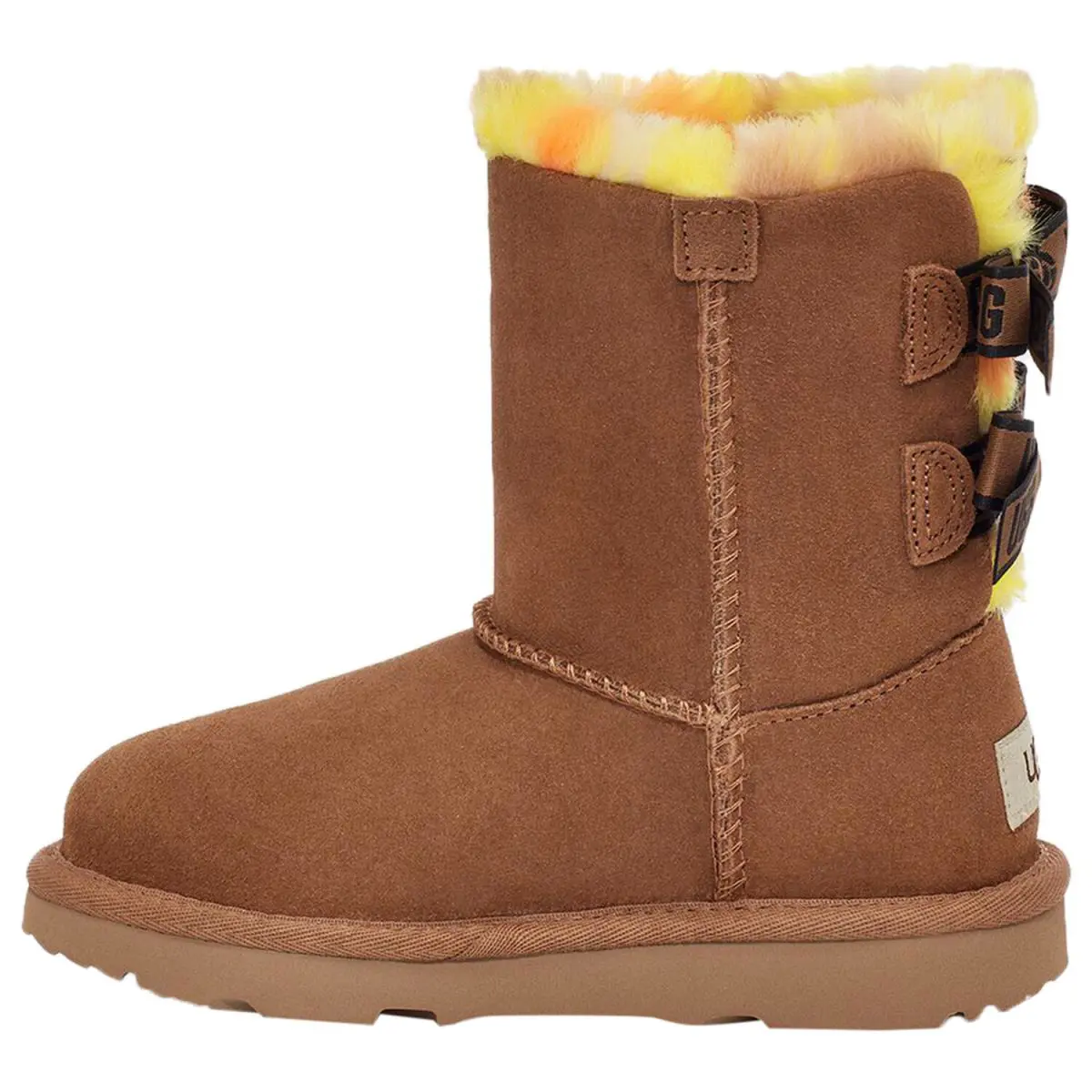 Ugg Bailey Bow Plaid Punk Toddlers Style : 1134930t - Chestnut