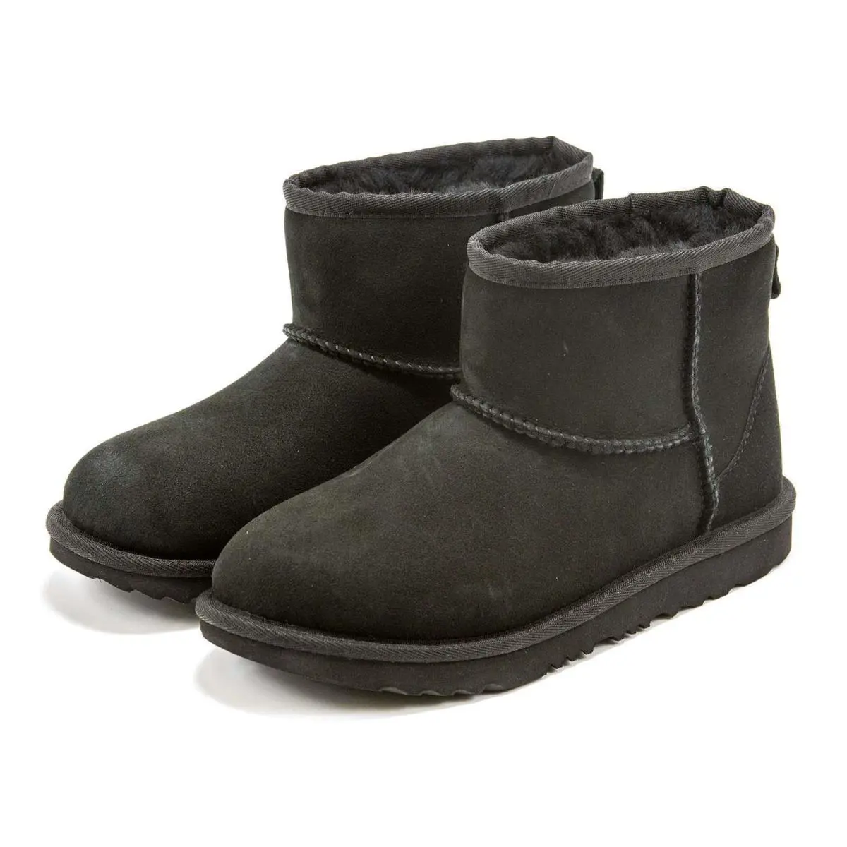 Ugg Classic Mini II Kids Winter Boots Girls Boys Snow Boots - Black