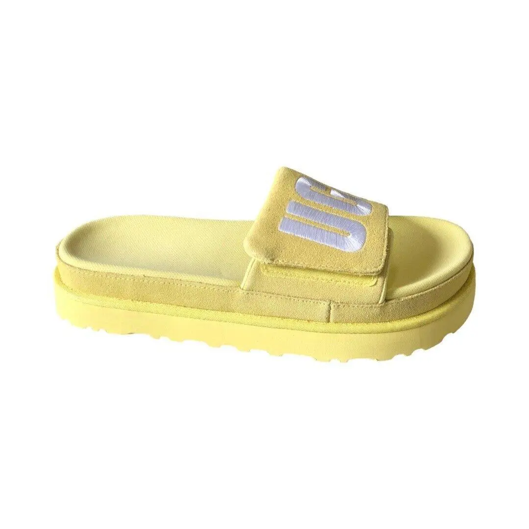 Ugg Women`s Laton Fur Slide Margarita Yellow Slippers 1110110