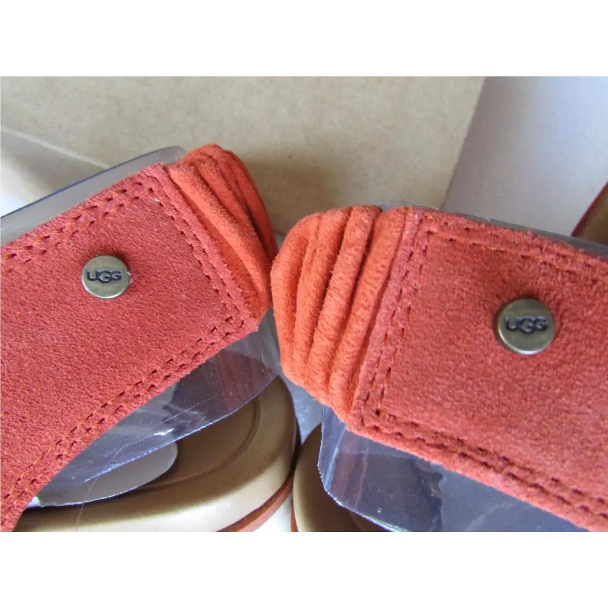 UGG shoes - UGG Le Fluff Chella - Fluff Chella - Red, Size: Burnt Orange Size 7 1
