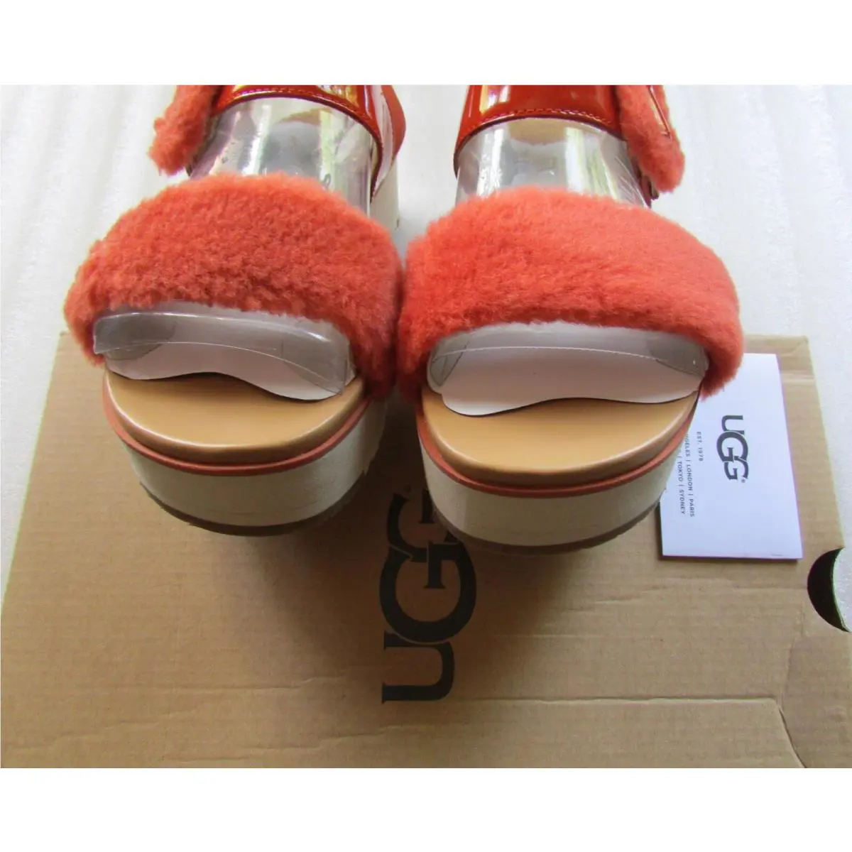 UGG shoes - UGG Le Fluff Chella - Fluff Chella - Red, Size: Burnt Orange Size 7 3