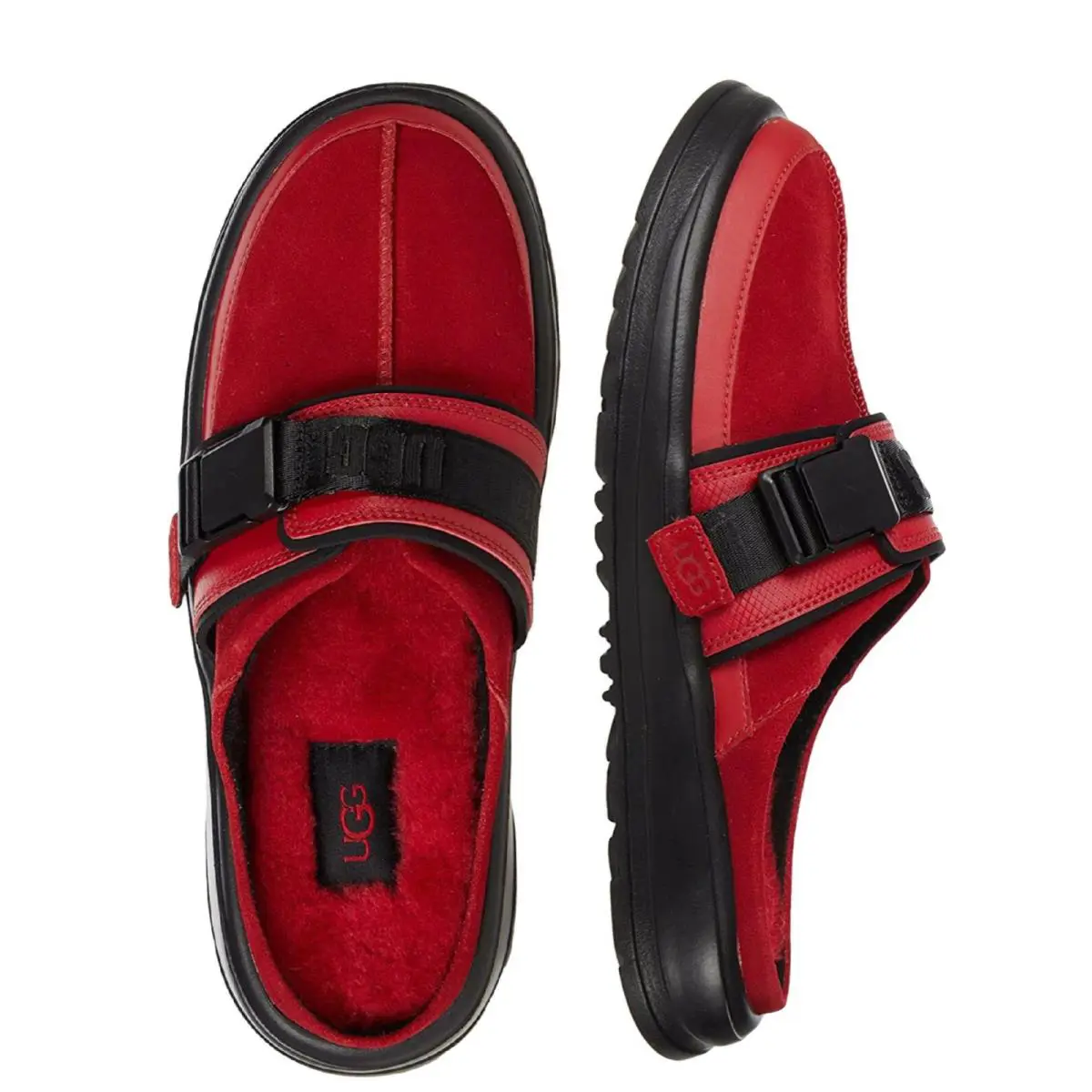 Men`s Ugg Brand Soft Kick It Slide Casual Slippers Sandals Shoes Samba Red - Red, s: Samba Red