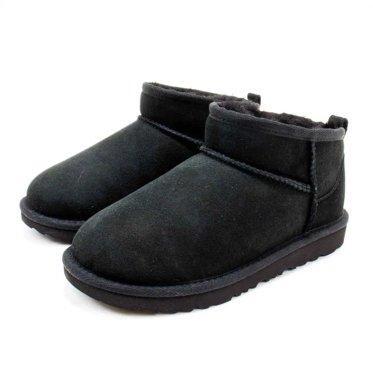 Ugg Kid`s Classic Ultra Mini Shearling Booties Black by UGG