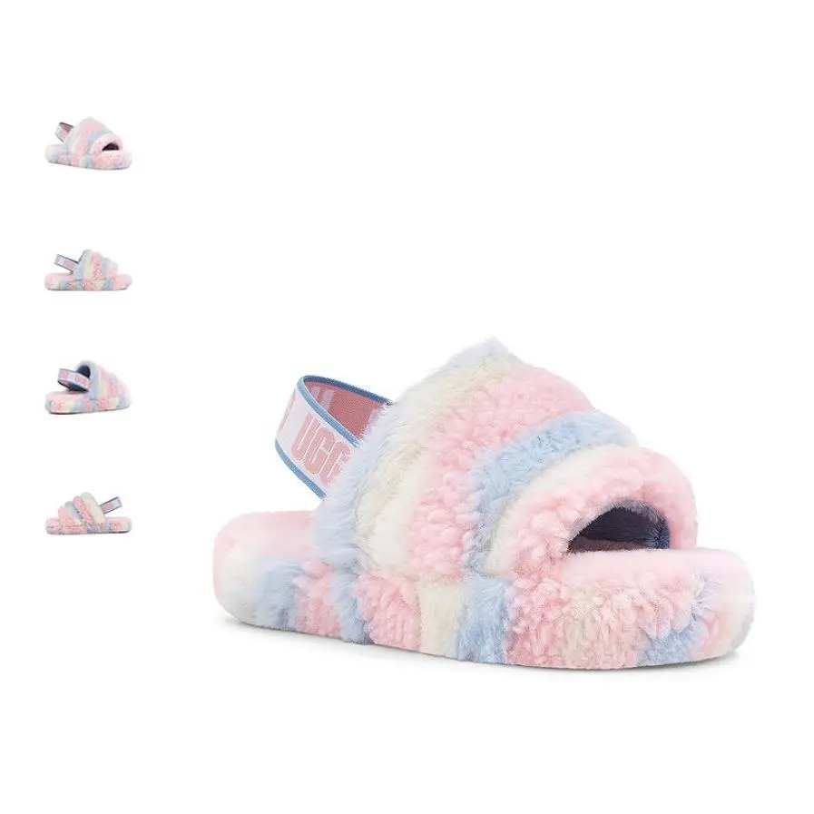 UGG shoes - Fluff Yeah - Fluff Yeah - Multicolor, Manufacturer: Cali Collage Pride Stripes 0